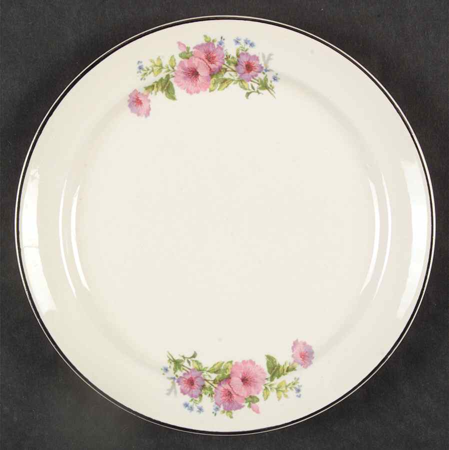 Pastel Morning Glory Dessert/Pie Plate by Hall-1