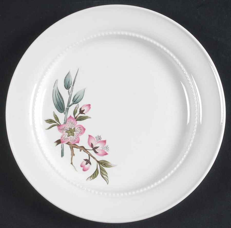 Peach Blossom (E Style Shape) Bread & Butter Plate by Hall-1
