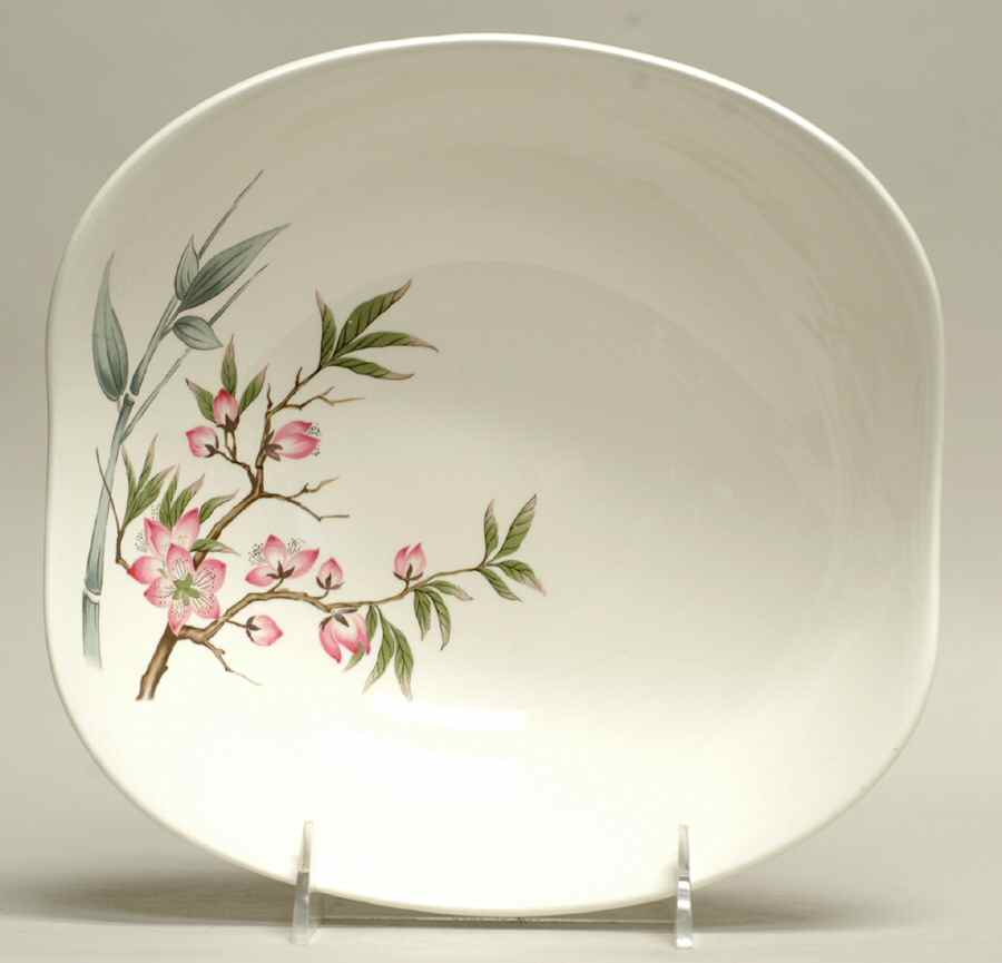 Peach Blossom (Classic Shape) 8" Square Vegetable Bowl by Hall-1