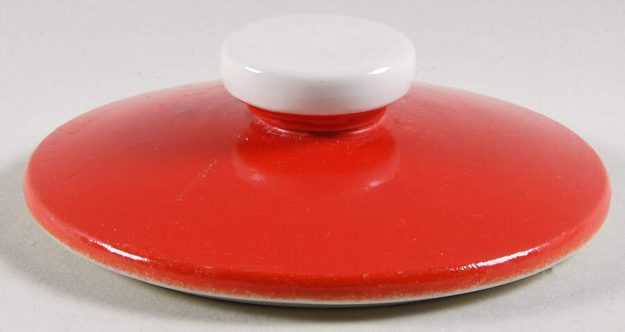 Pert Chinese Red Lid for Tab Handled Drip Jar by Hall-1