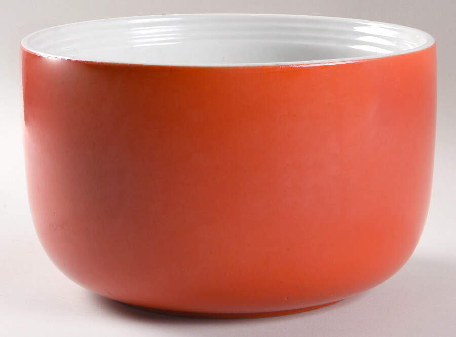 Pert Chinese Red 9" Straight Sided Bowl (No Embossed Rings) by Hall-1