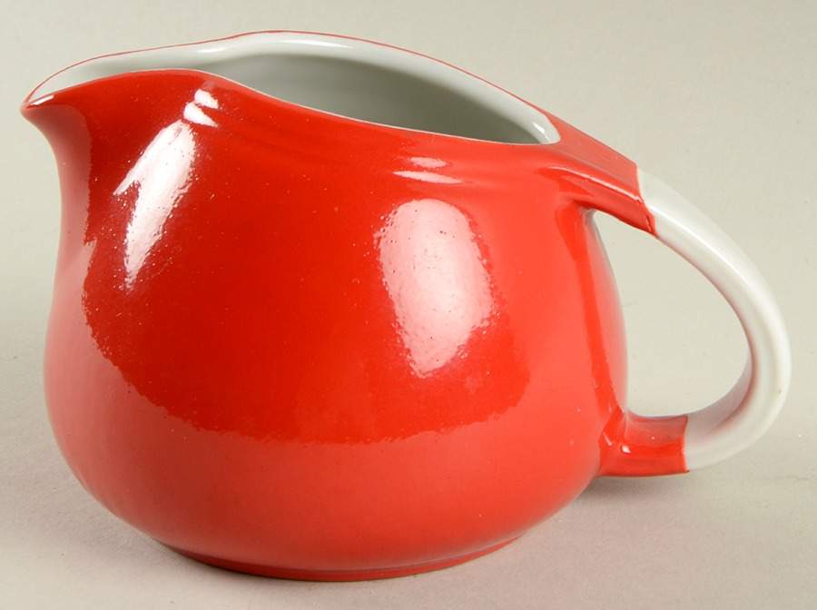 Pert Chinese Red Sani-Grid Creamer by Hall-1
