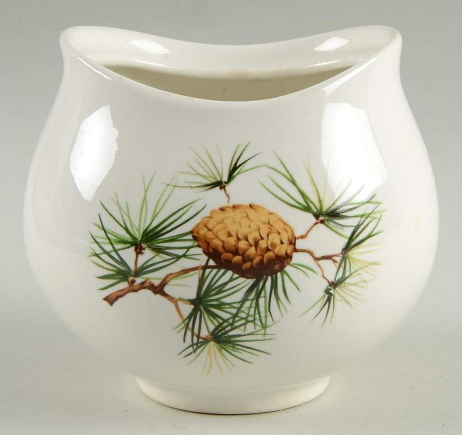 Pinecone Sugar Bowl No Lid by Hall-1