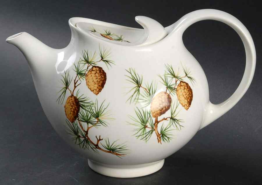 Pinecone Teapot & Lid by Hall-1