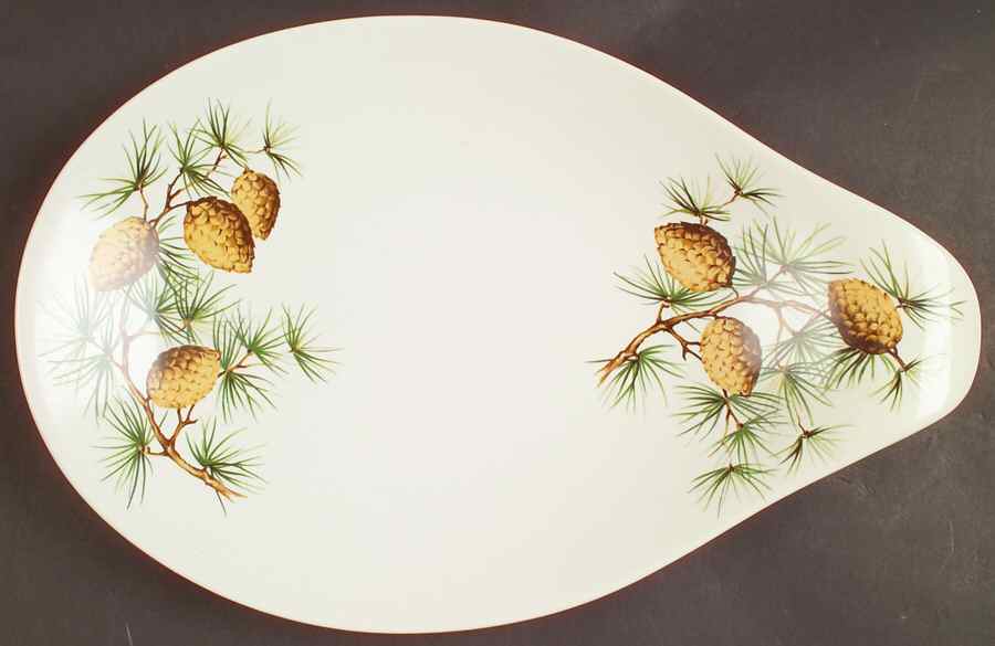Pinecone 15" Oval Serving Platter by Hall-1