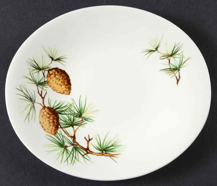 Pinecone Bread & Butter Plate by Hall-1