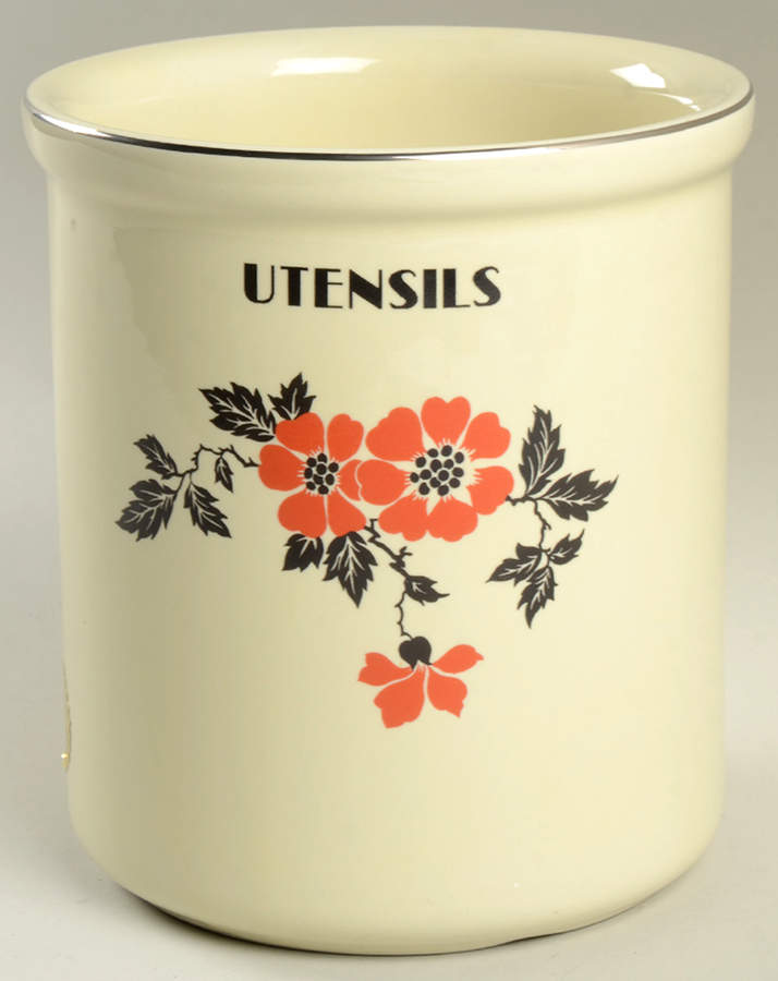 Red Poppy (Platinum Ring) Utensil Holder by Hall-1
