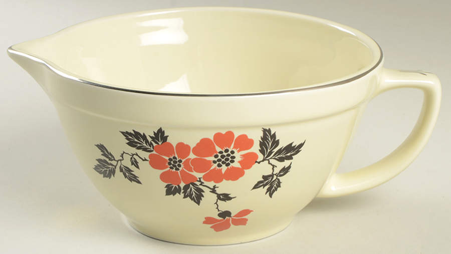 Red Poppy (Platinum Ring) Batter Bowl by Hall-1