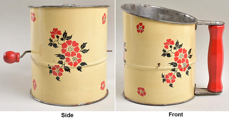 Red Poppy (Platinum Ring) Metal Flour Sifter by Hall-1