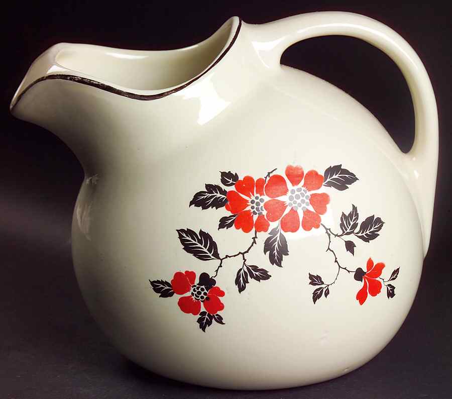 Red Poppy (Platinum Ring) 64 Oz Ball Jug by Hall-1