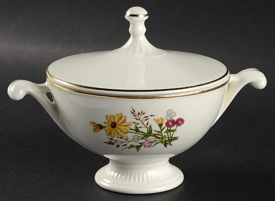 Richmond Brown Eyed Susan Sugar Bowl & Lid by Hall-1