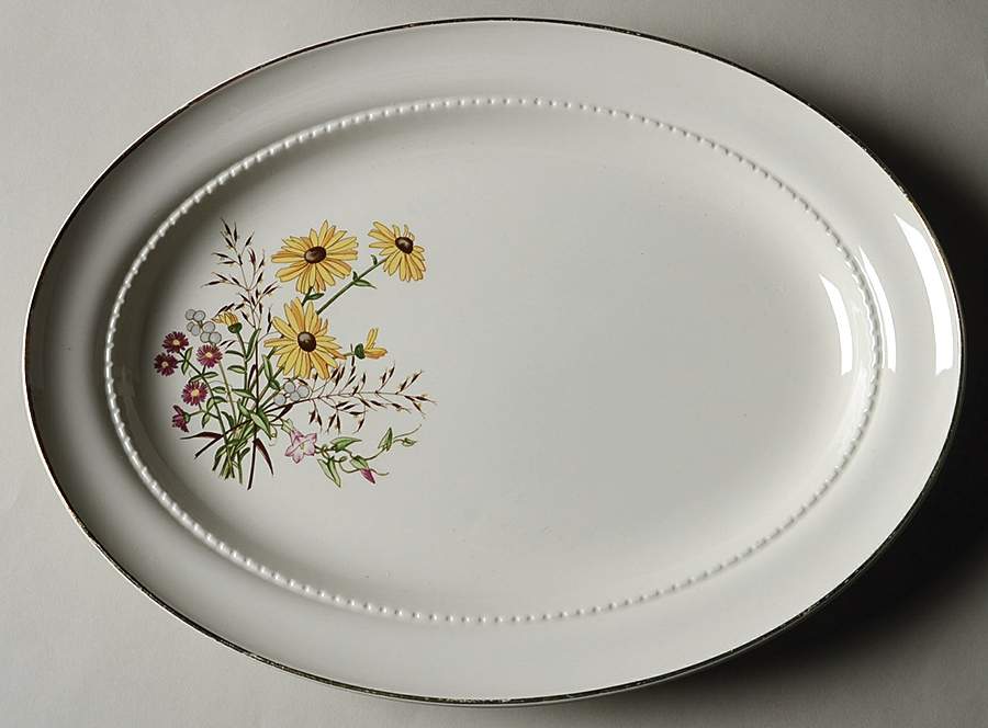 Richmond Brown Eyed Susan 13" Oval Serving Platter by Hall-1