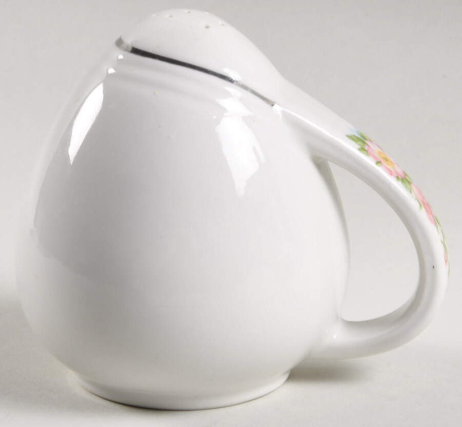 Rose White Sani-Grid Salt Shaker by Hall-1