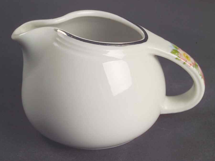 Rose White Sani-Grid Creamer by Hall-1