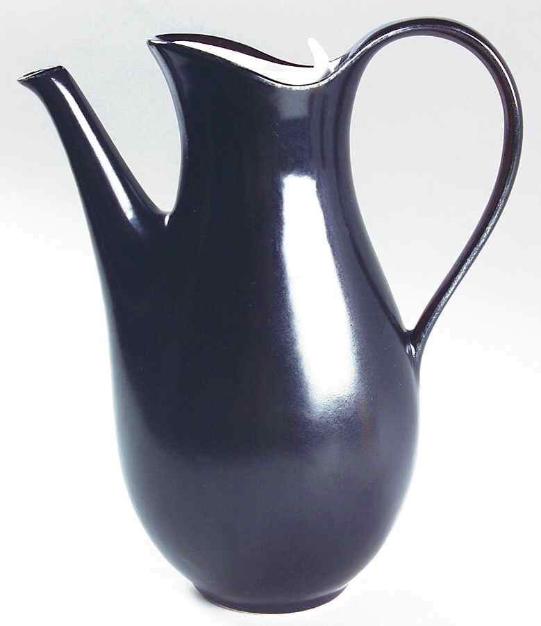 Satin Black Coffee Pot & Lid by Hall-1