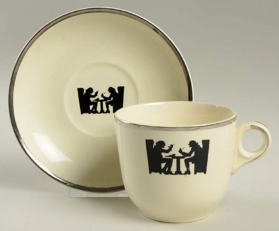 Silhouette St Denis Cup & Saucer Set by Hall-1