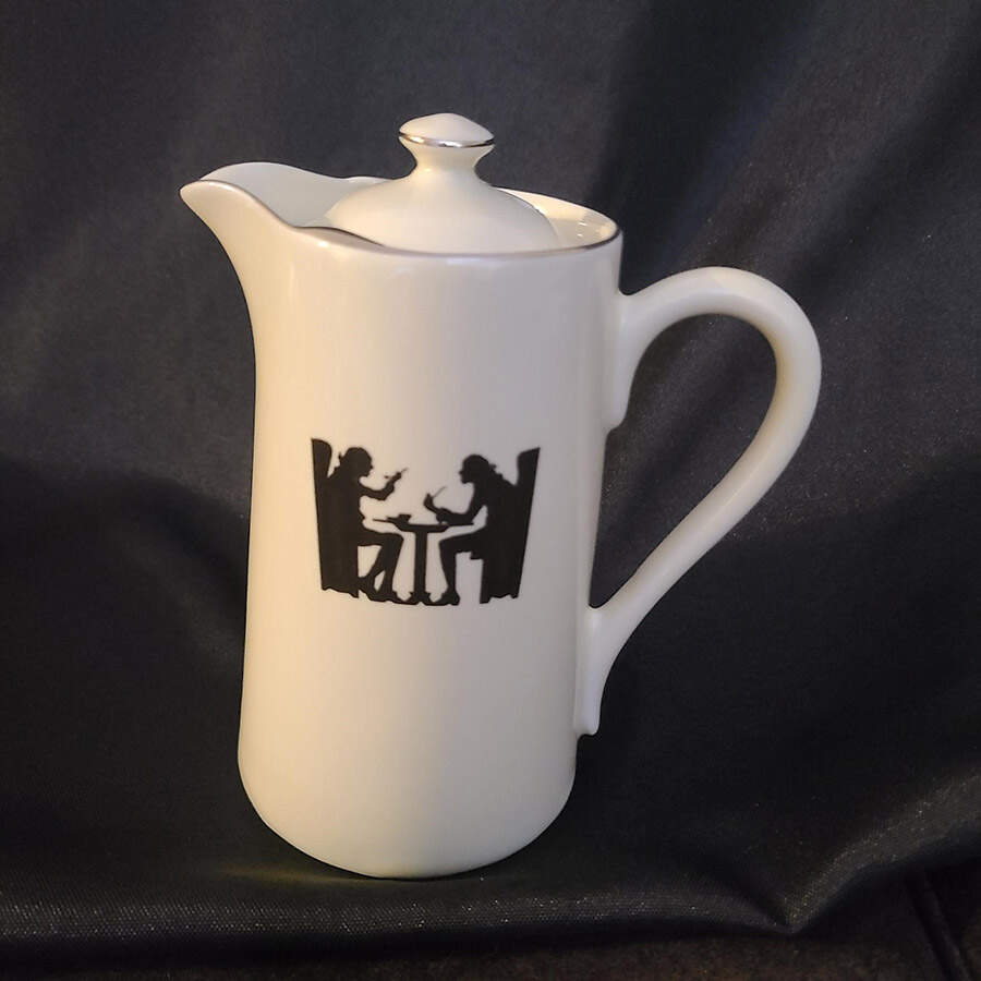 Silhouette St. Louis Chocolate Pot & Lid by Hall-1