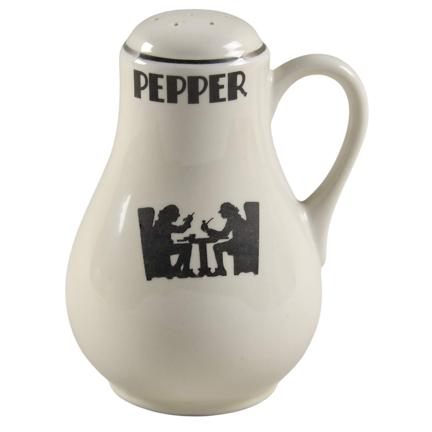 Silhouette Handled Pepper Shaker by Hall-1