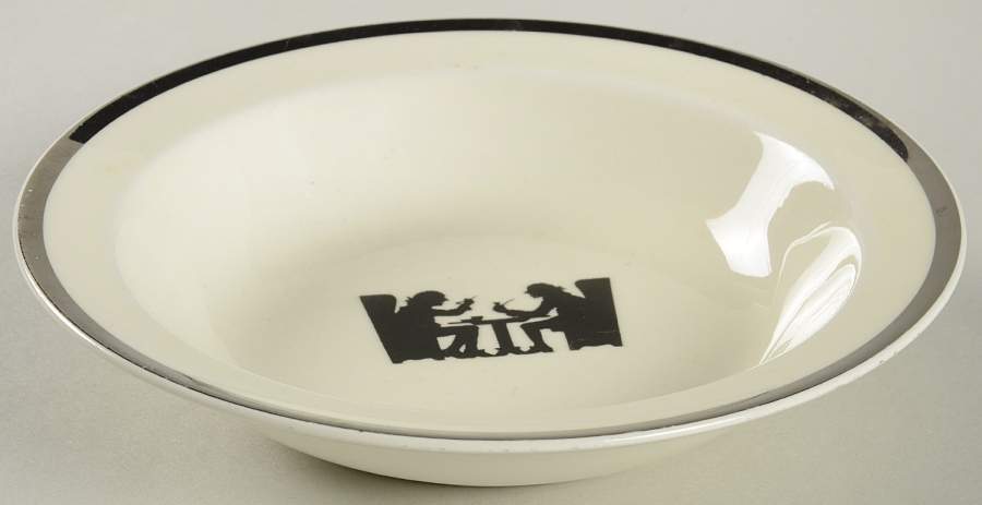 Silhouette Rim Fruit/Dessert (Sauce) Bowl by Hall-1