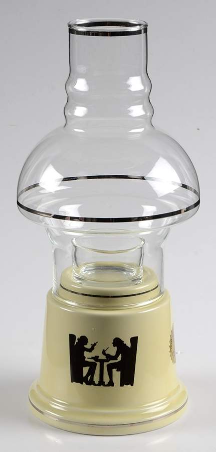 Silhouette Hurricane Lamp & Globe by Hall-1
