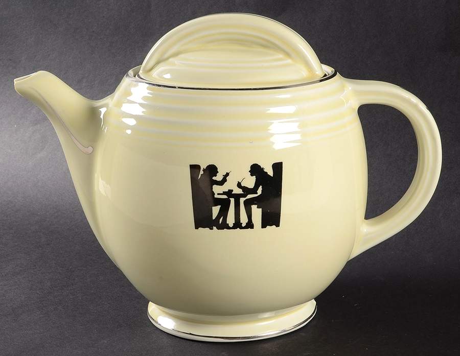 Silhouette Five Band Coffee Pot & Lid by Hall-1