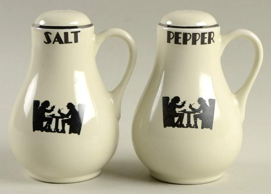 Silhouette Handled Salt & Pepper Set by Hall-1