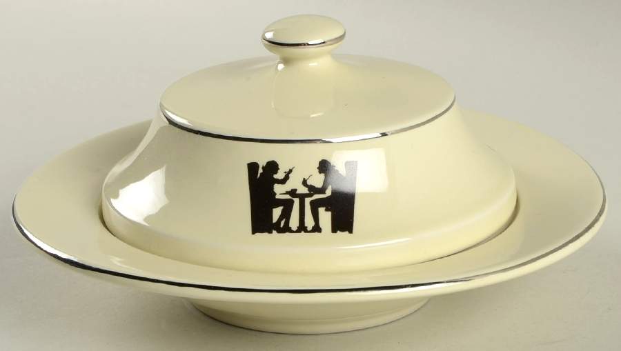 Silhouette Round Covered Butter by Hall-1