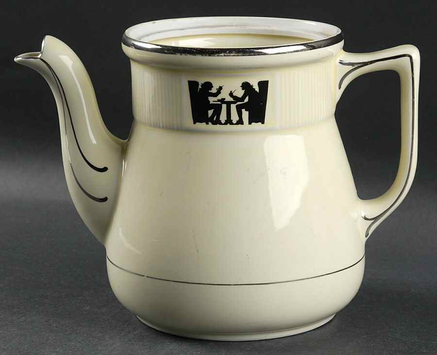 Silhouette 8 Cup Medallion Coffee Pot No Lid by Hall-1