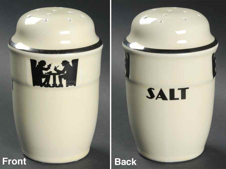 Silhouette Medallion Salt Shaker by Hall-1