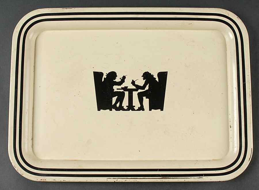 Silhouette Rectangular Metal Tray by Hall-1