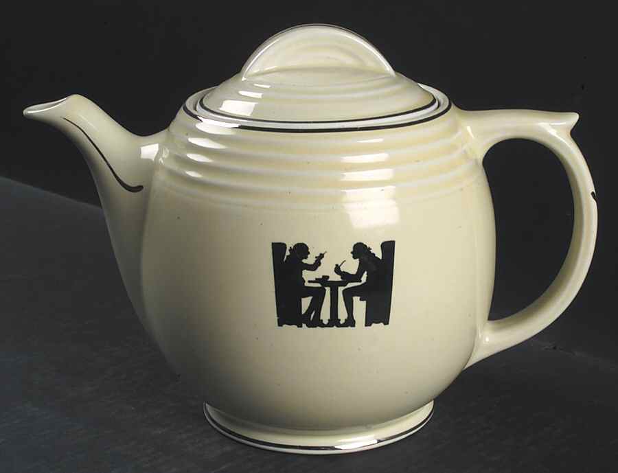Silhouette Five Band Coffee Pot & Lid by Hall-1