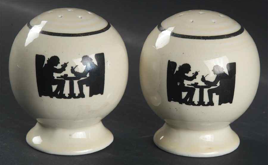 Silhouette Five Band Salt & Pepper Set by Hall-1