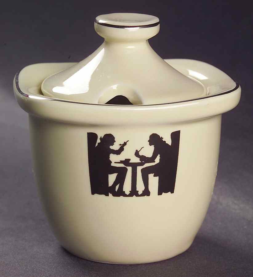 Silhouette Mustard Jar & Lid by Hall-1