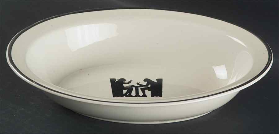 Silhouette 10" Oval Vegetable Bowl by Hall-1