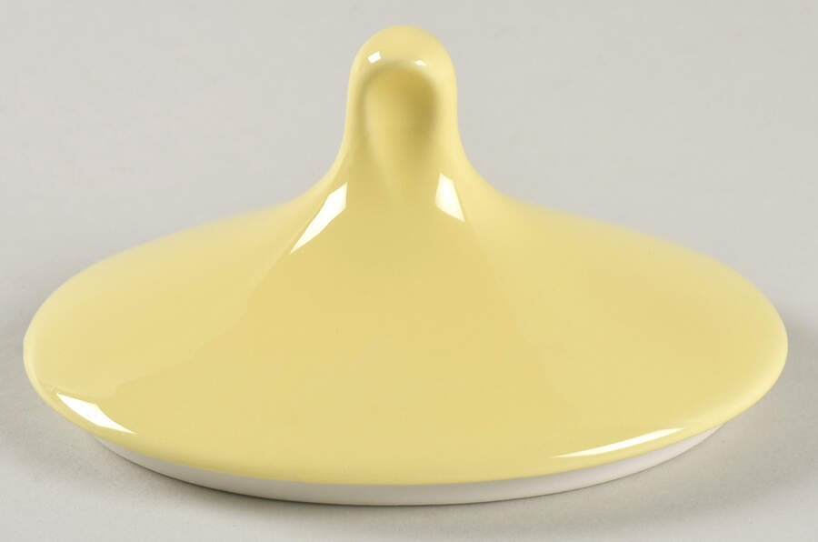 Sunglow Lid for Sugar Bowl by Hall-1