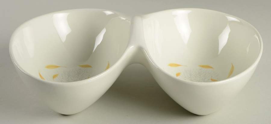 Sunglow 11" Oval Divided Vegetable Bowl by Hall-1