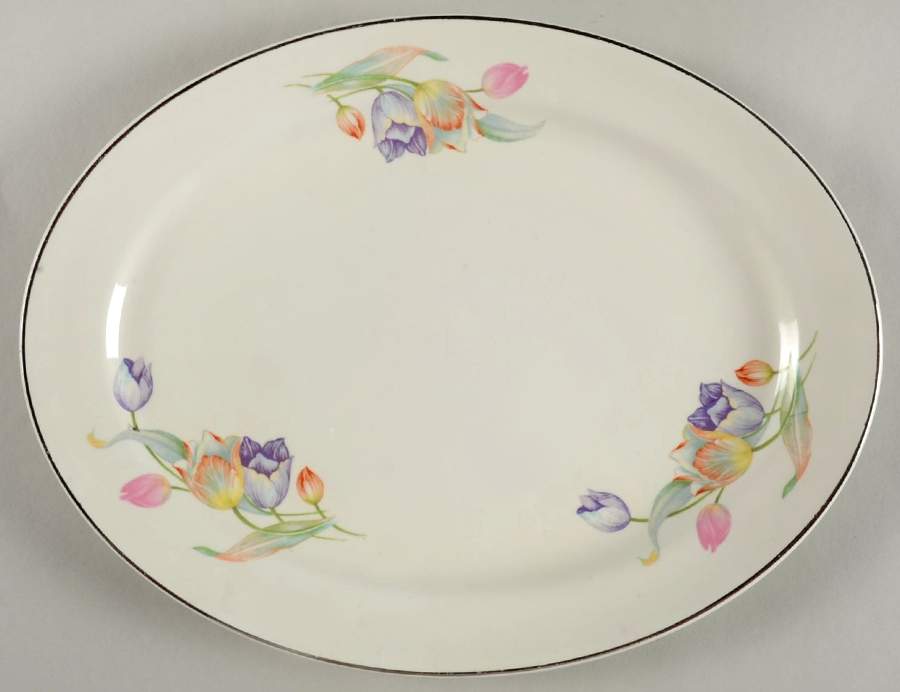 Tulip 11" Oval Serving Platter by Hall-1