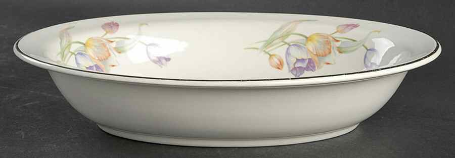 Tulip 10" Oval Vegetable Bowl by Hall-1
