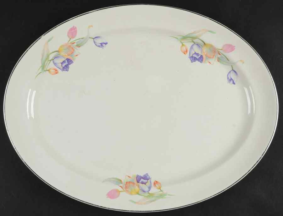 Tulip 13" Oval Serving Platter by Hall-1