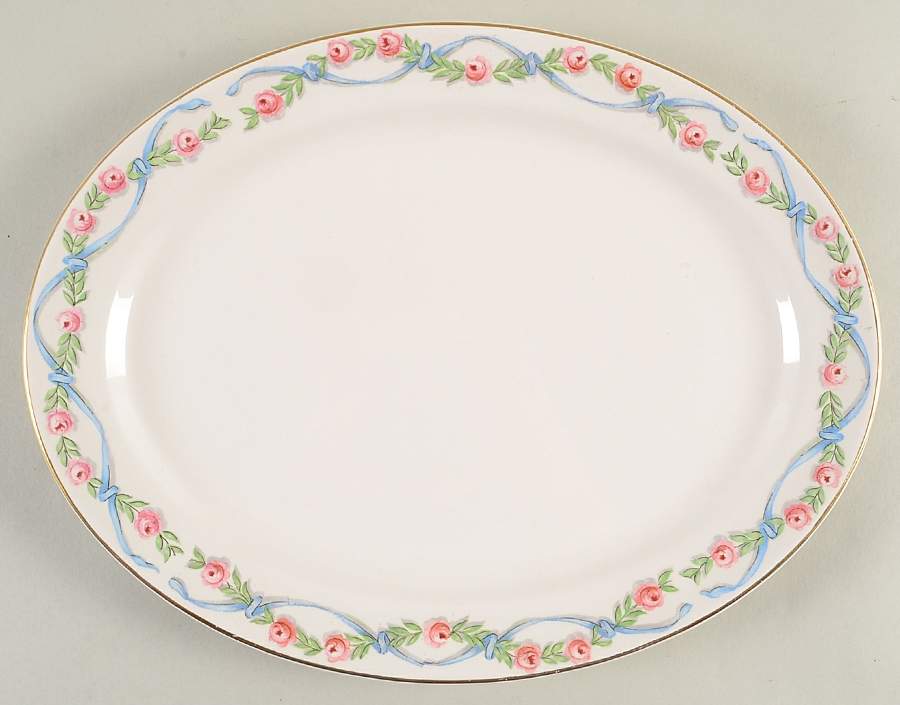 Wildfire (Gold Trim) 11" Oval Serving Platter by Hall-1