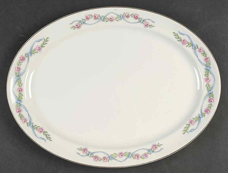 Wildfire (Gold Trim) 13" Oval Serving Platter by Hall-1