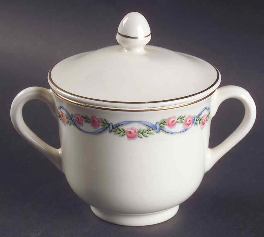 Wildfire (Gold Trim) Modern Shape Sugar Bowl & Lid by Hall-1