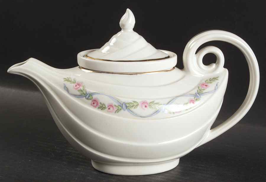 Wildfire (Gold Trim) Aladdin Teapot &Oval Lid w/Infuser by Hall-1