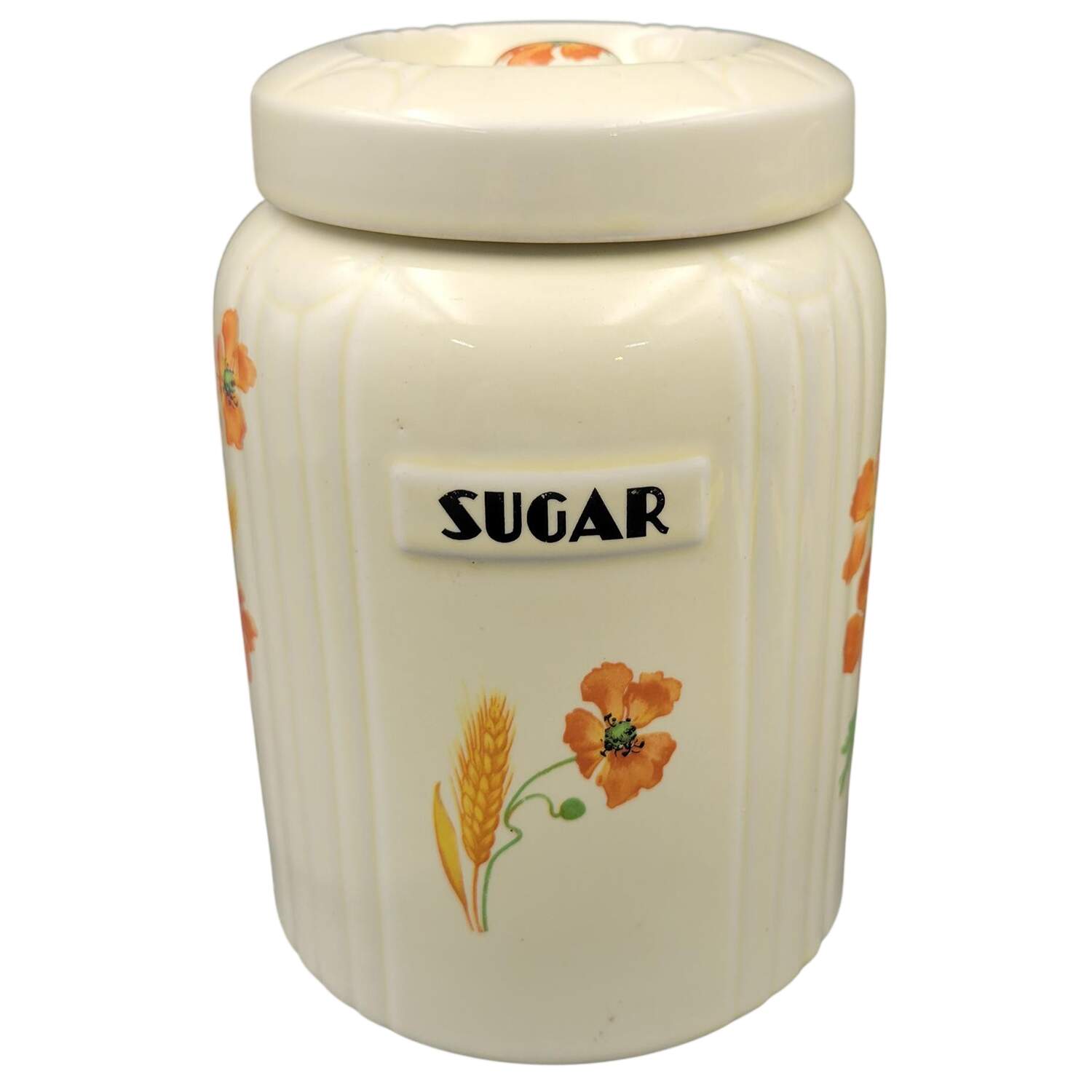 Wild Poppy Radiance Sugar Canister & Lid by Hall-1