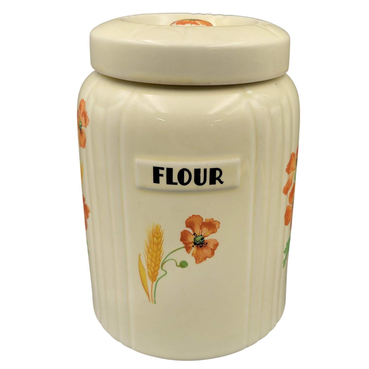 Wild Poppy Radiance Flour Canister & Lid by Hall-1