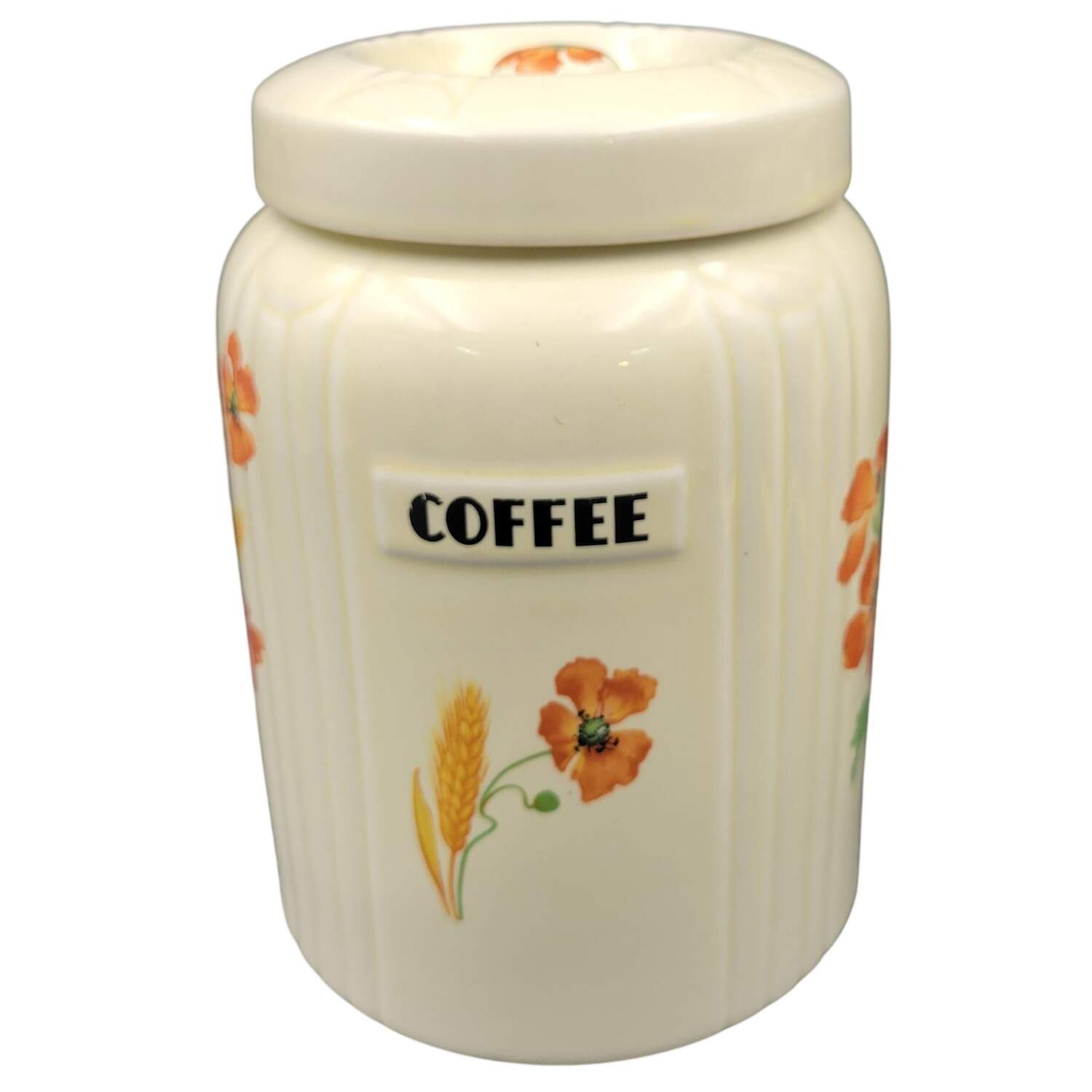 Wild Poppy Radiance Coffee Canister & Lid by Hall-1
