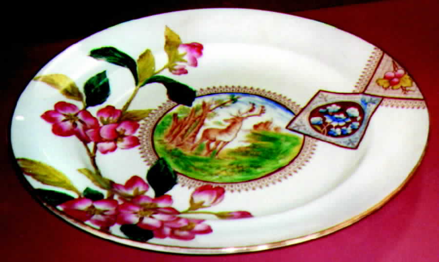 Cannes Multicolor Dinner Plate by Hall & Read-1