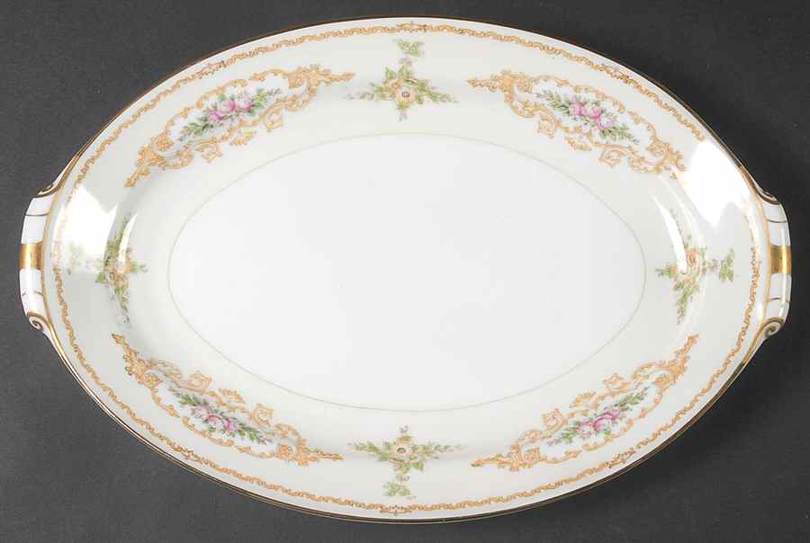Melody 13" Oval Serving Platter by Holly China-1