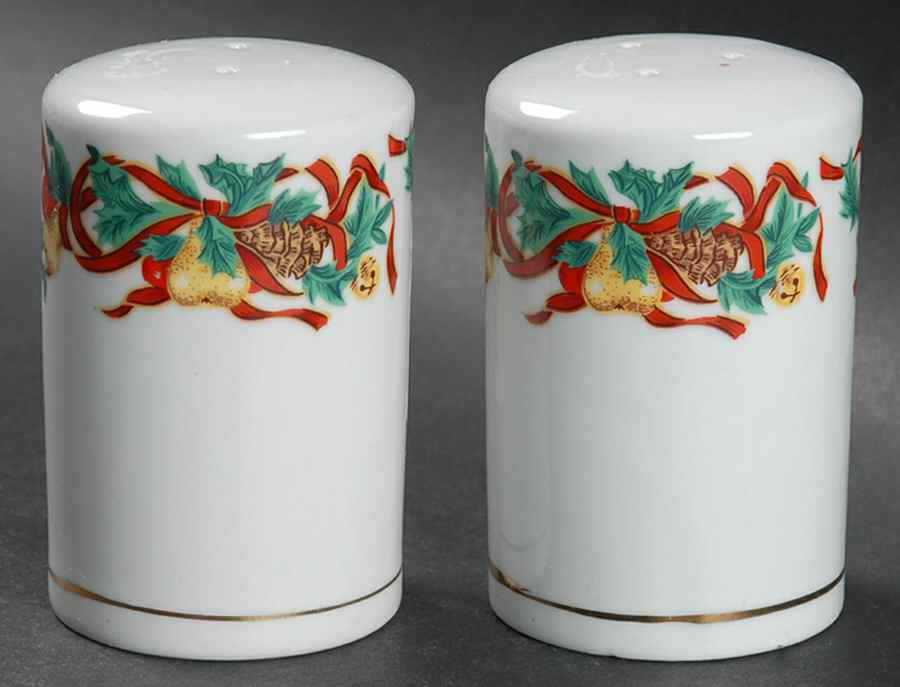 Holiday Ribbon Salt & Pepper Set by Home Accents-1