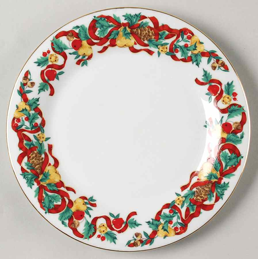 Holiday Ribbon Salad Plate by Home Accents-1